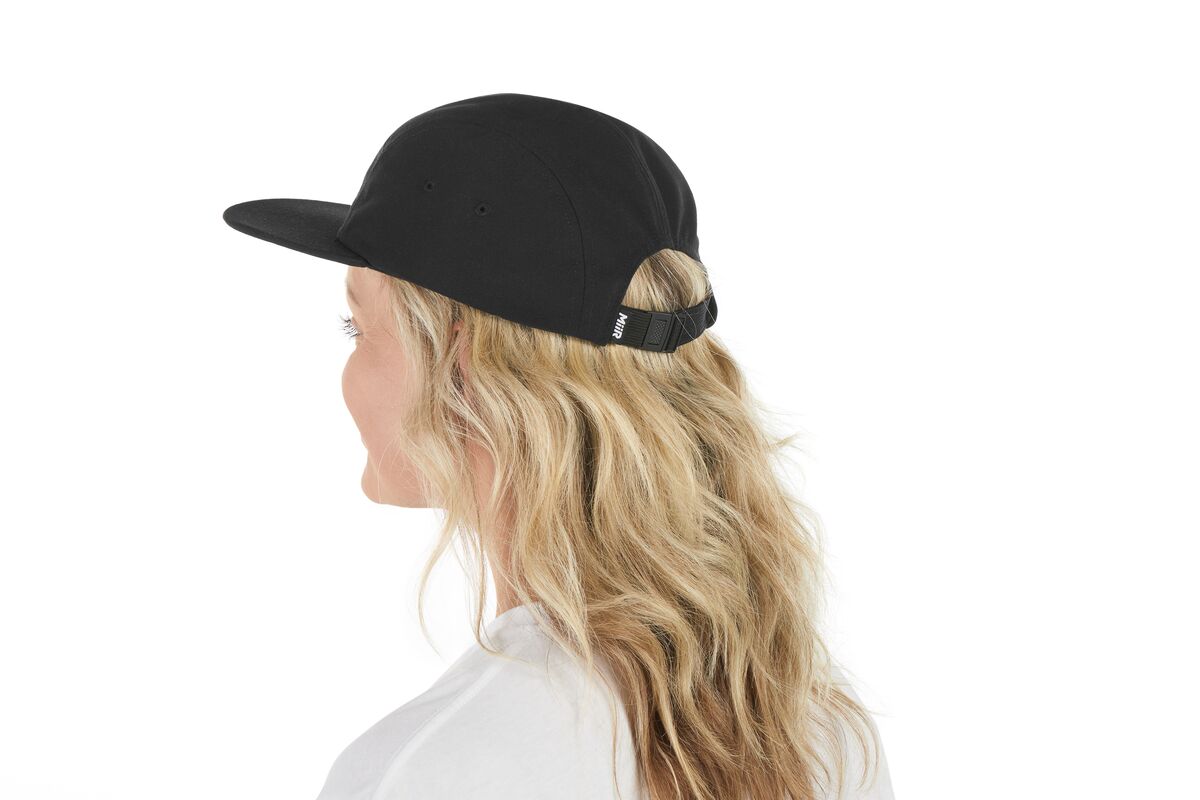 recycled-poly-flat-brim-5-panel-hat-i5 WebPDP-HAT003002_Recycled_Poly_Flat_Brim_5Panel_Hat_Black_Studio_Harper_Studios_0723_Side_2__HAT003002OS.jpg
